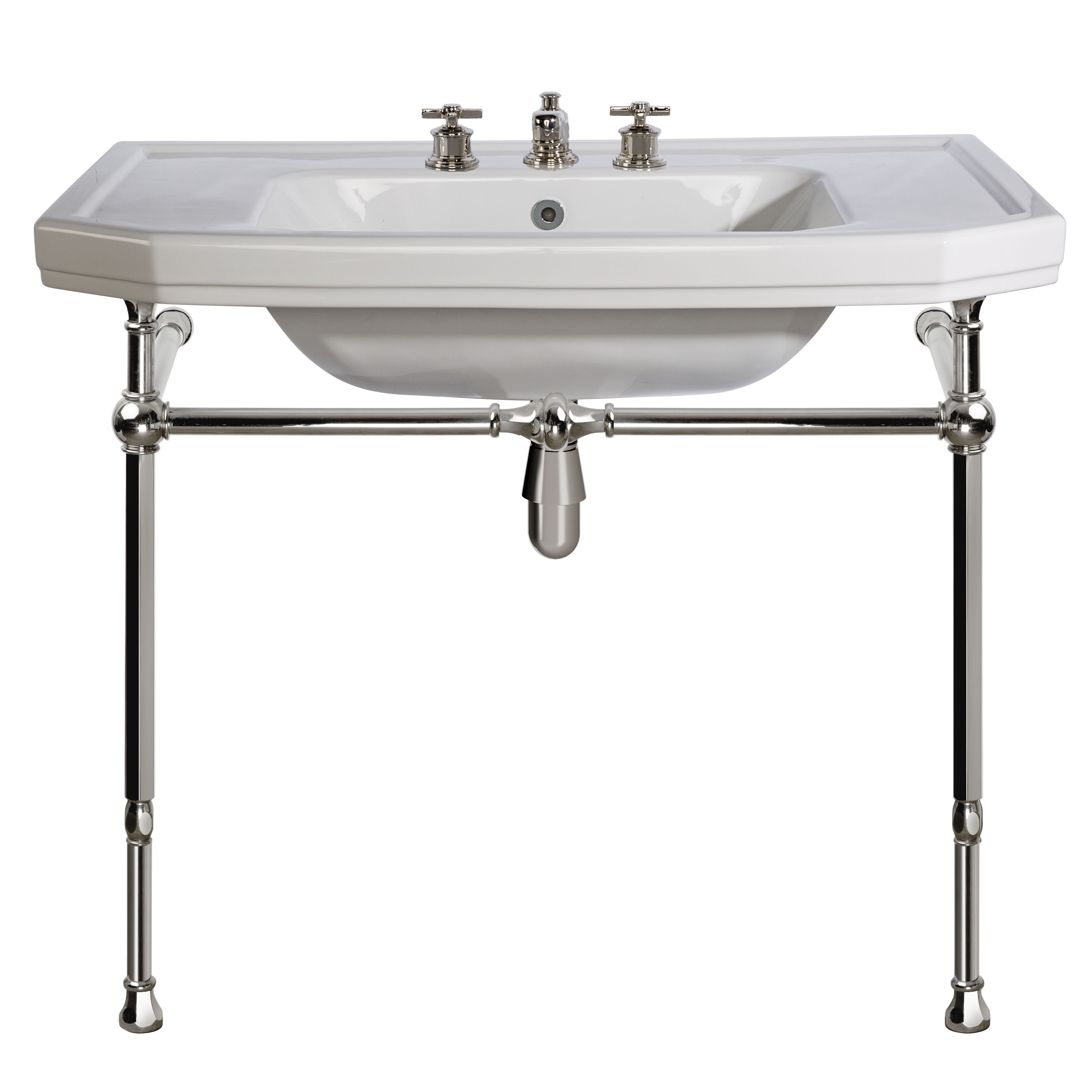 MS13-92-pietement-laiton Lavabo Biarritz sur piétement laiton, L. 92 cm