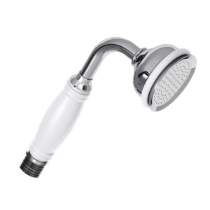 2272 Traditional anti-scaling handshower, white porcelain