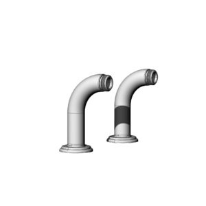 3COL2 Pair of long pipes for rim mounted mixers, 167mm