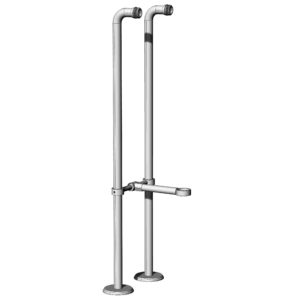 3FR2 Pair of bath floor risers, with T connection, H. 700mm