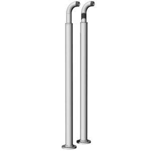 3FR4 Pair of bath floor risers, without T connection