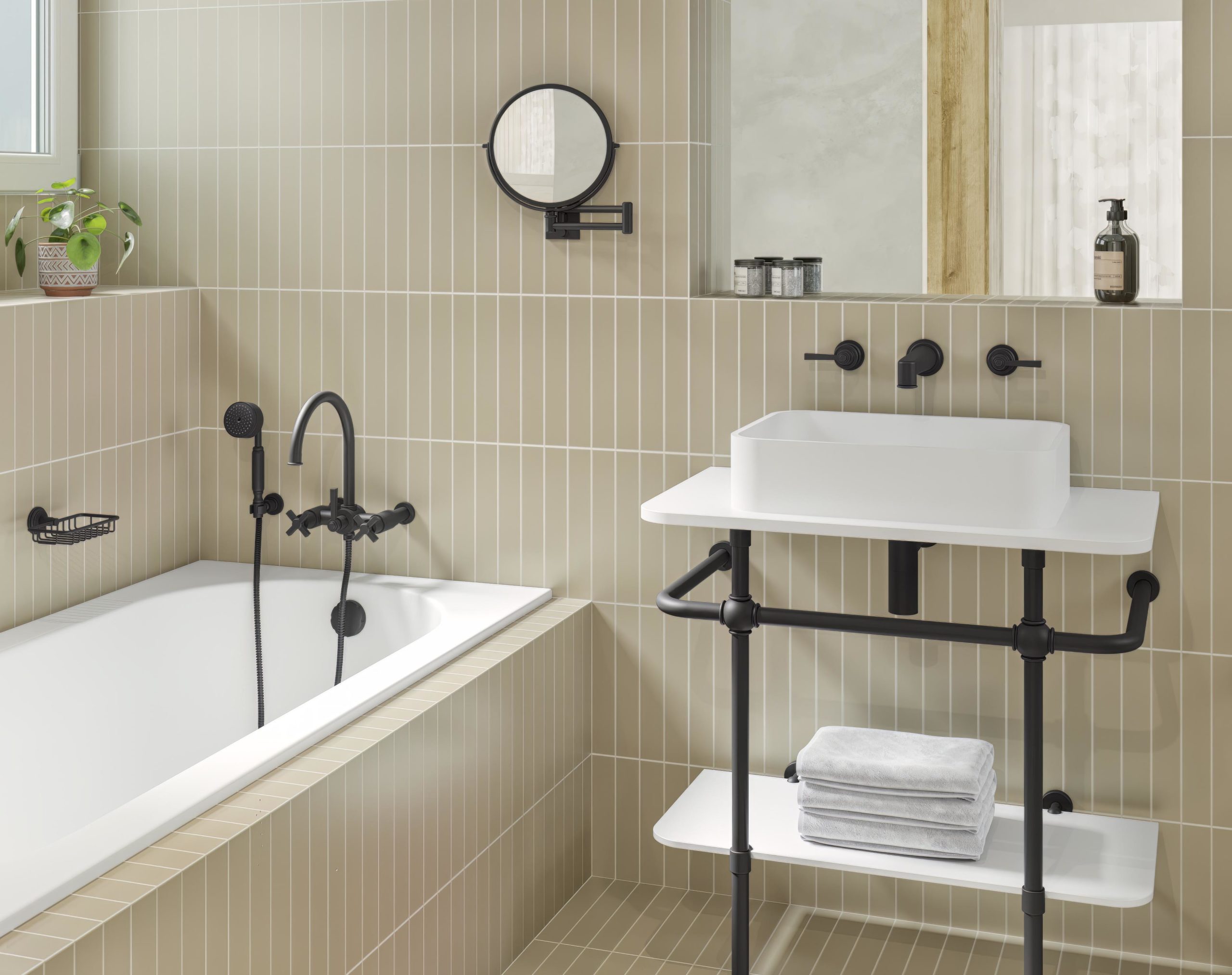 Salle de bains avec robinetterie Gabrielle