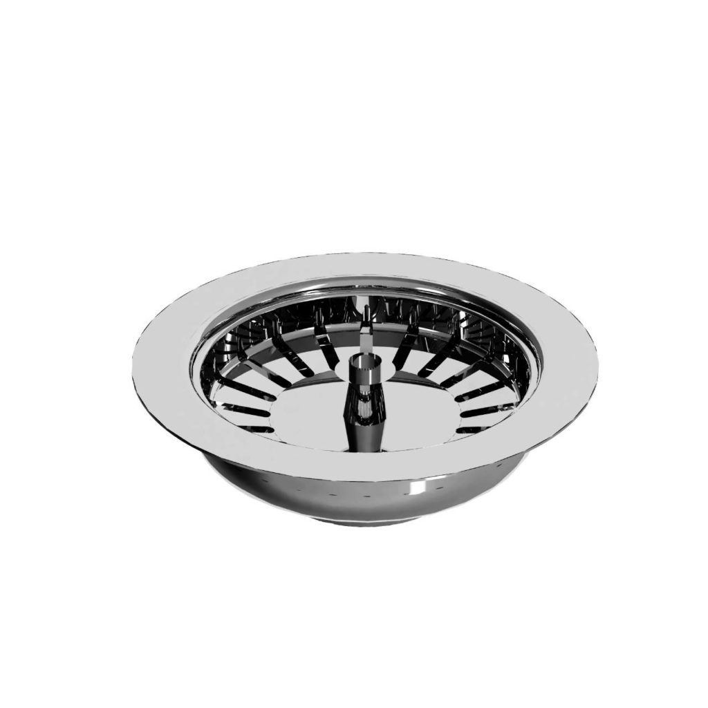 Kitchen basket waste, in Polished Chrome